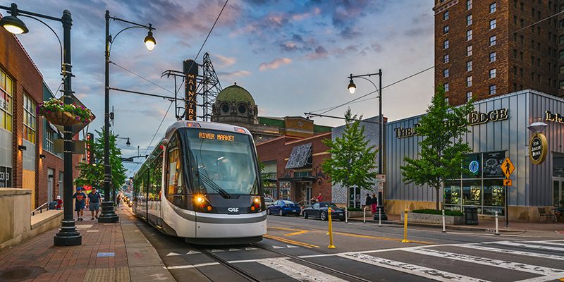 KC Streetcar in the Power & Light District