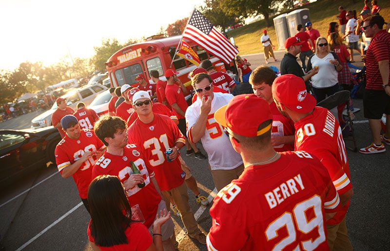 Fans Tailgating at Arrowhead Stadium Fans Tailgating at Arrowhead Stadium