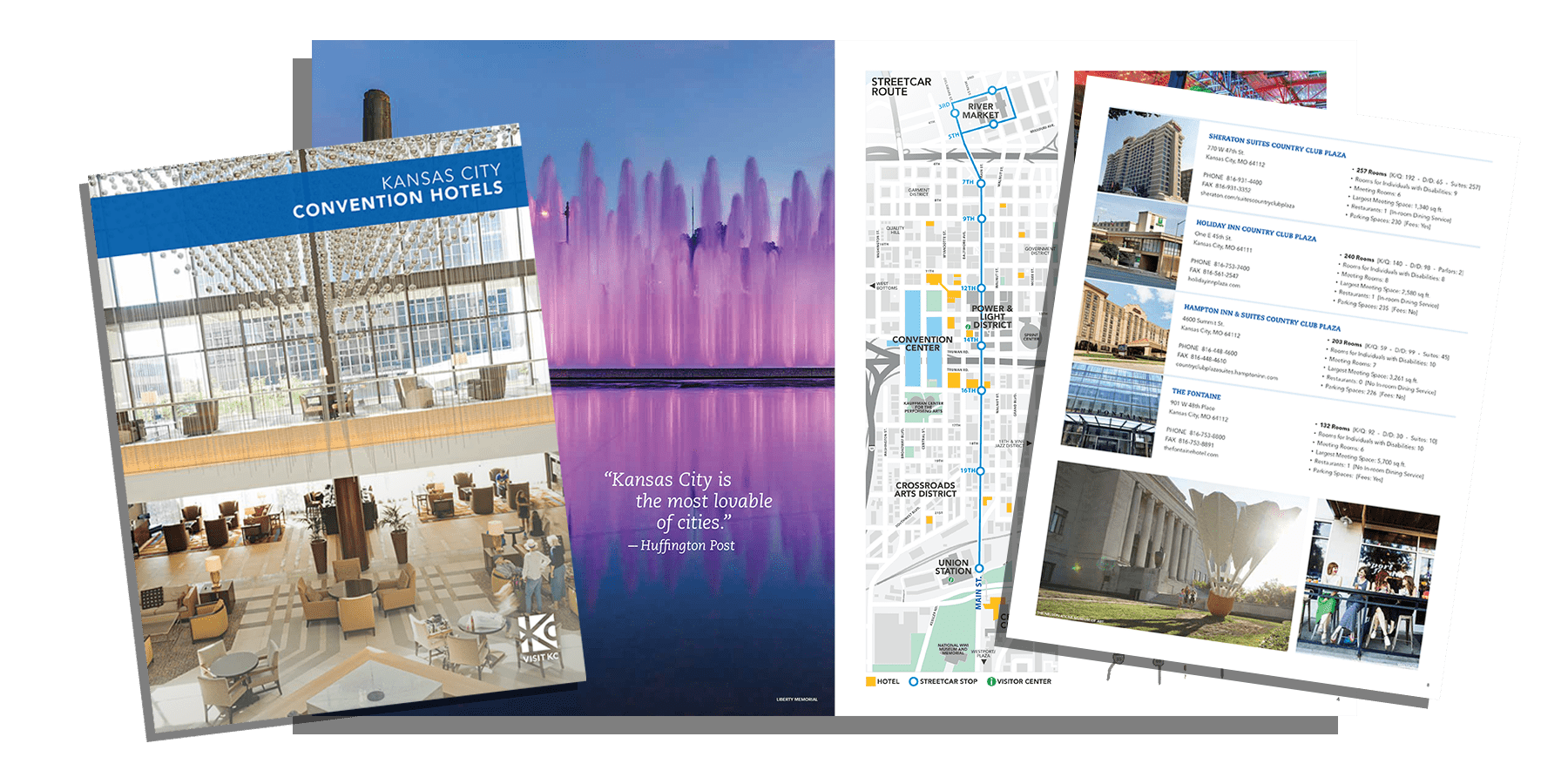 2018 Visit KC Convention Hotel Guide for Meeting Planners image collage