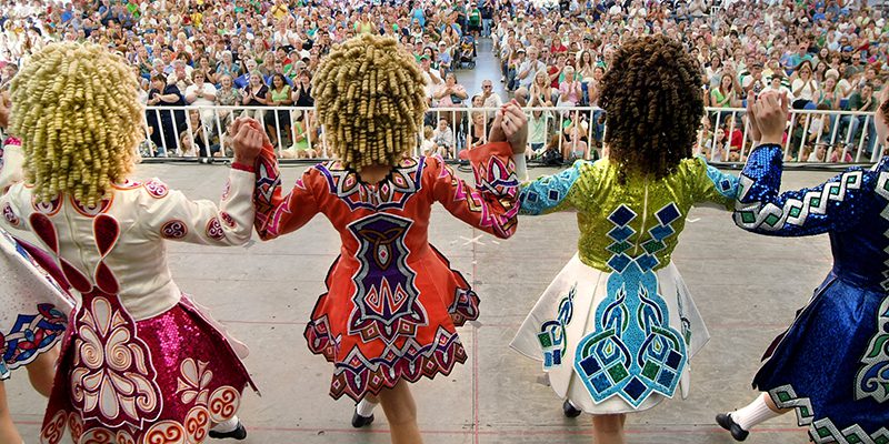 Dancers in front of a crowd at KC Irish Fest