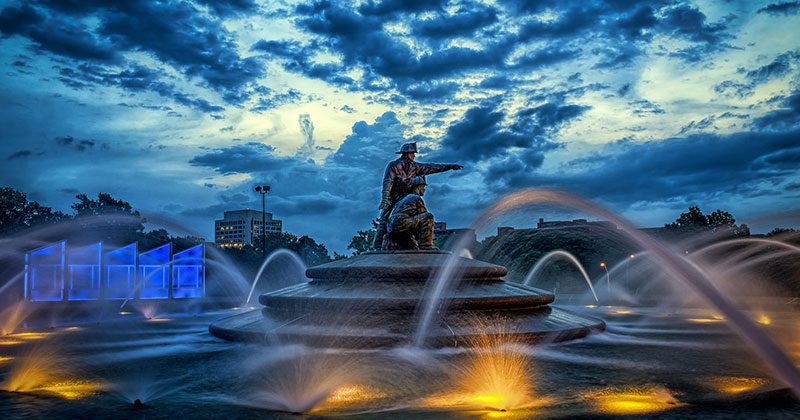The Firefighters Fountain and Memorial Kansas City