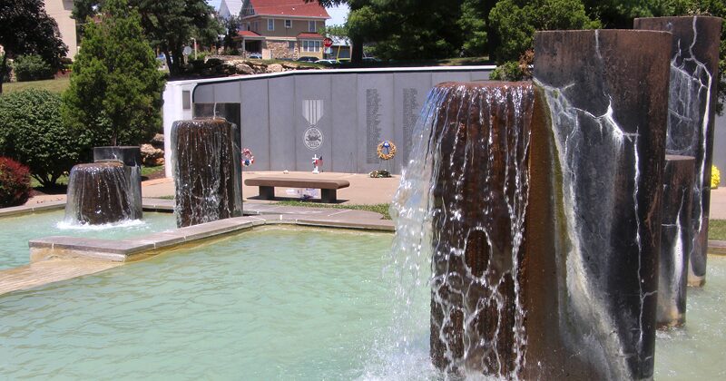 Vietnam Veterans Memorial Fountain in Westport Kansas City