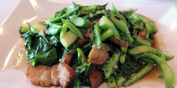 Koko Thai broccoli caramelized pork belly