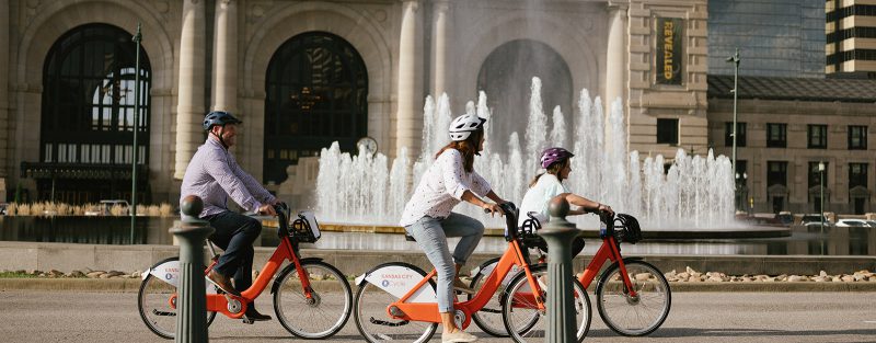 Biking at Union Station