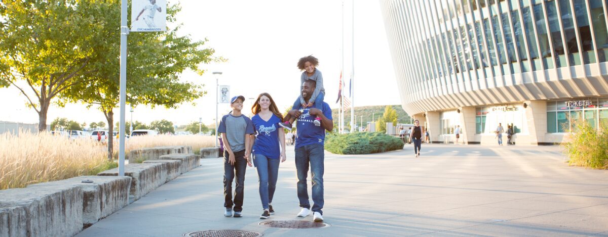 Family at Kauffman Stadium