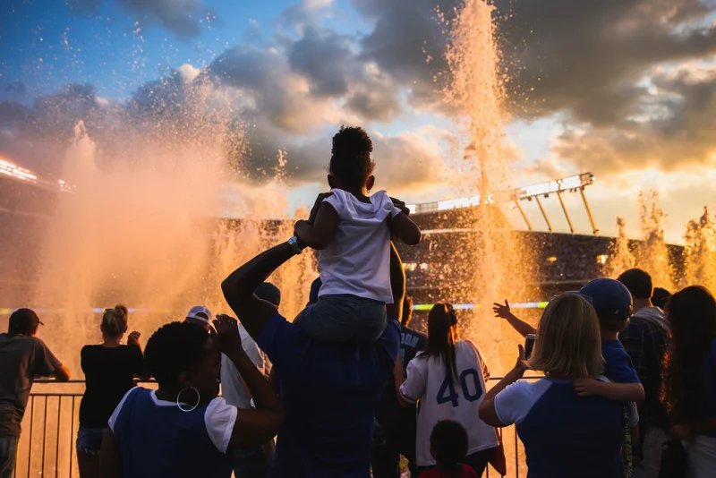 Kauffman Stadium at Dusk