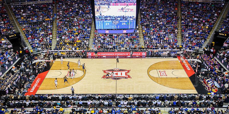 Big 12 Championship - Kansas vs. West Virginia at Sprint Center in Kansas City, Missouri on March 10, 2018.