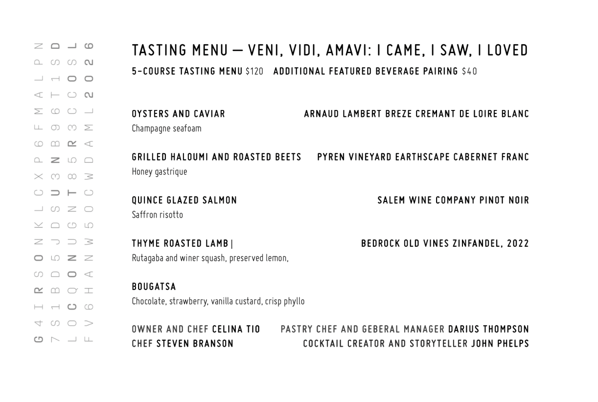 Ground Control Tasting Menu – Veni, Vidi, Amavi: I came, I saw, I loved – Event_Image [EVENT]