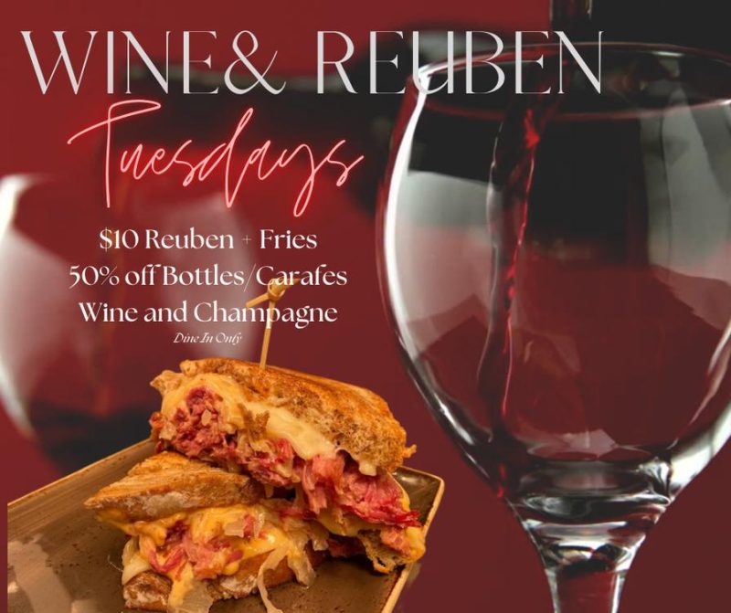 ALL LOCATIONS – $10 Rueben Tuesday + Half-Price Bottled/Carafe Wine &amp; Champagne – Iron Horse Bar &amp; Grill – Event_Image [EVENT]