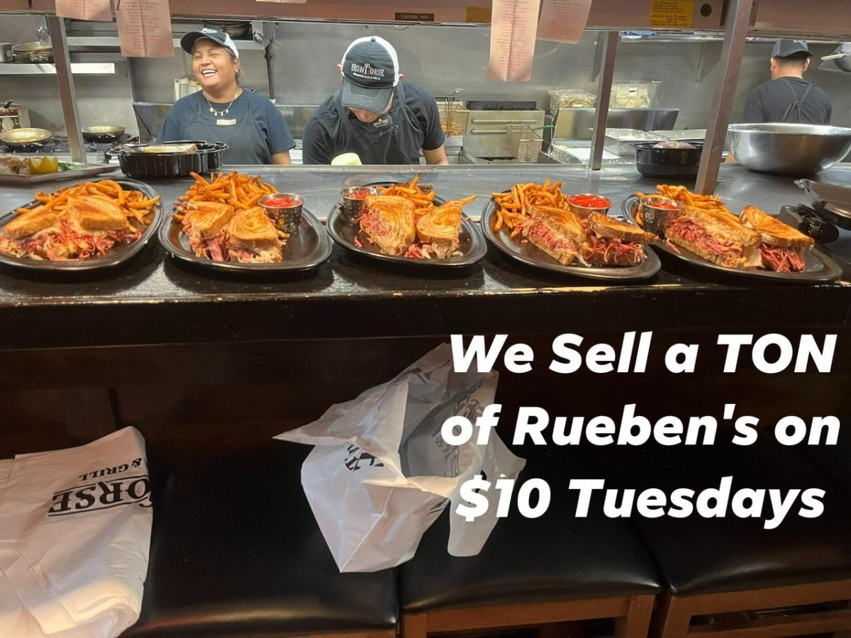 ALL LOCATIONS – $10 Rueben Tuesday + Half-Price Bottled/Carafe Wine & Champagne – Iron Horse Bar & Grill – Event_Image2 [EVENT]