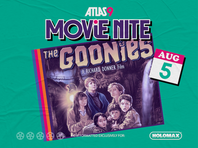 Noite de Cinema do Atlas9: Os Goonies – Imagem do evento [EVENTO]