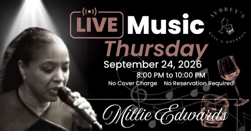 Thursday Live Music at Audrey’s Wine + Bourbon Lounge – Event_Image [EVENT]