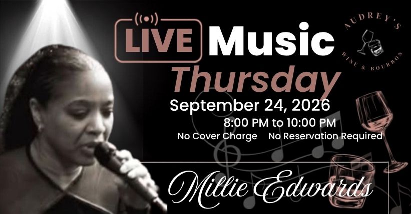 Thursday Live Music at Audrey’s Wine + Bourbon Lounge – Event_Image [EVENT]